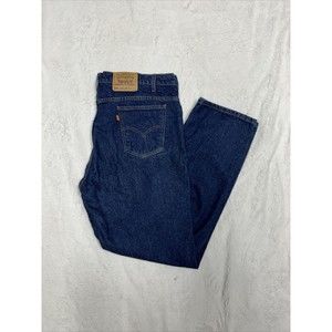 Vintage 90's Levi's 505 Orange Tab Regular Fit Straight Leg Denim Jeans Sz 42x32